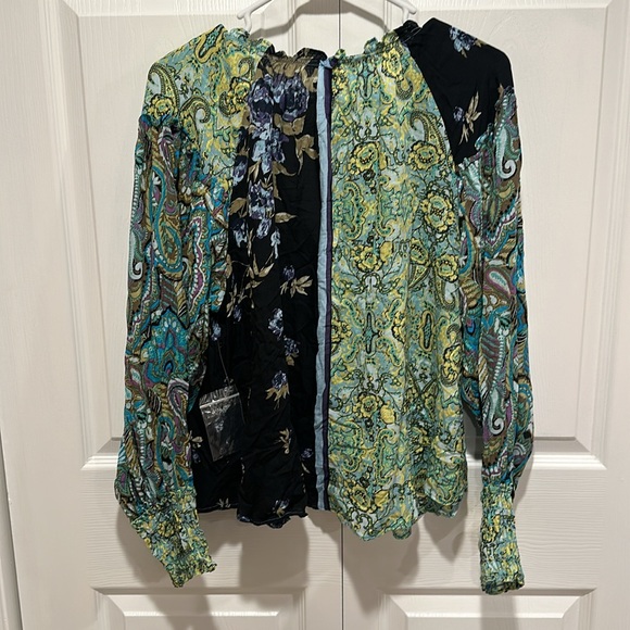 Free People Gemini Mixed Print Button Down Blouse - Picture 5 of 5